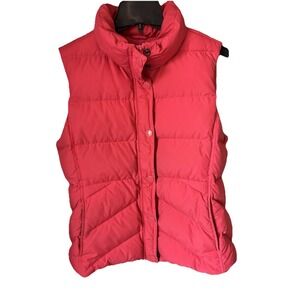 J. Crew Red Quilted Puffer Vest
